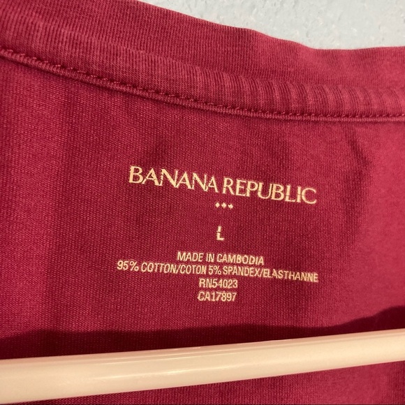 Banana Republic Basic VNeck tee - Raspberry - Picture 2 of 7
